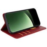 EIDERWOOD Xiaomi Redmi Note 14 Pro 5G deksel i kunstskinn m. Magnetisk lukking og kortholder - rød