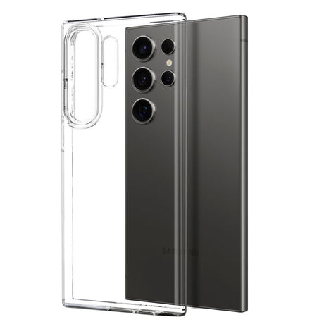 Samsung Galaxy S25 Ultra 2-i-1 sett herdet skjermbeskytter og fleksibelt plastdeksel - gjennomsiktig