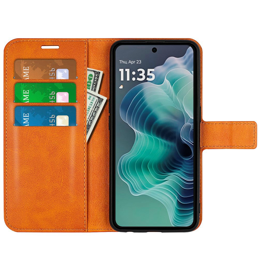 Motorola Moto G35 Flipcover - Kunstlæder - Orange