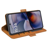 EIDERWOOD Motorola Moto G55 Lommebok Flip Lærdeksel m. Lommebok - Brun