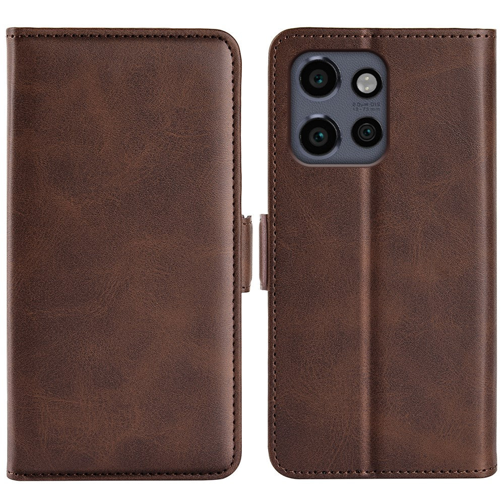 EIDERWOOD Motorola Edge 50 Neo Wallet Flip Leather Cover m. Lommebok - Brun