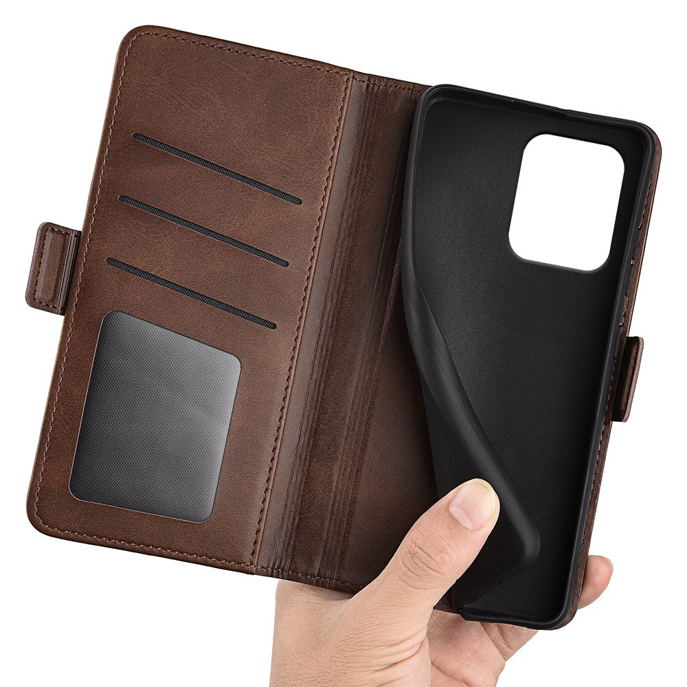 EIDERWOOD Motorola Edge 50 Neo Wallet Flip Leather Cover m. Lommebok - Brun