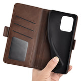 EIDERWOOD Motorola Edge 50 Neo Wallet Flip Leather Cover m. Lommebok - Brun