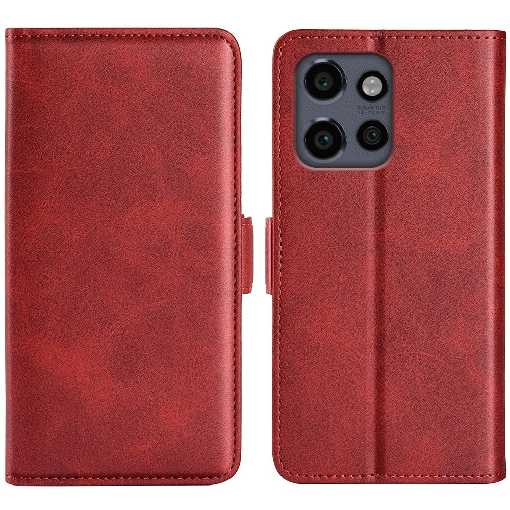 EIDERWOOD Motorola Edge 50 Neo Wallet Flip Leather Cover m. Lommebok - Rød