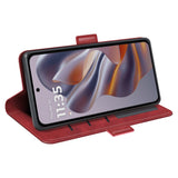 EIDERWOOD Motorola Edge 50 Neo Wallet Flip Leather Cover m. Lommebok - Rød