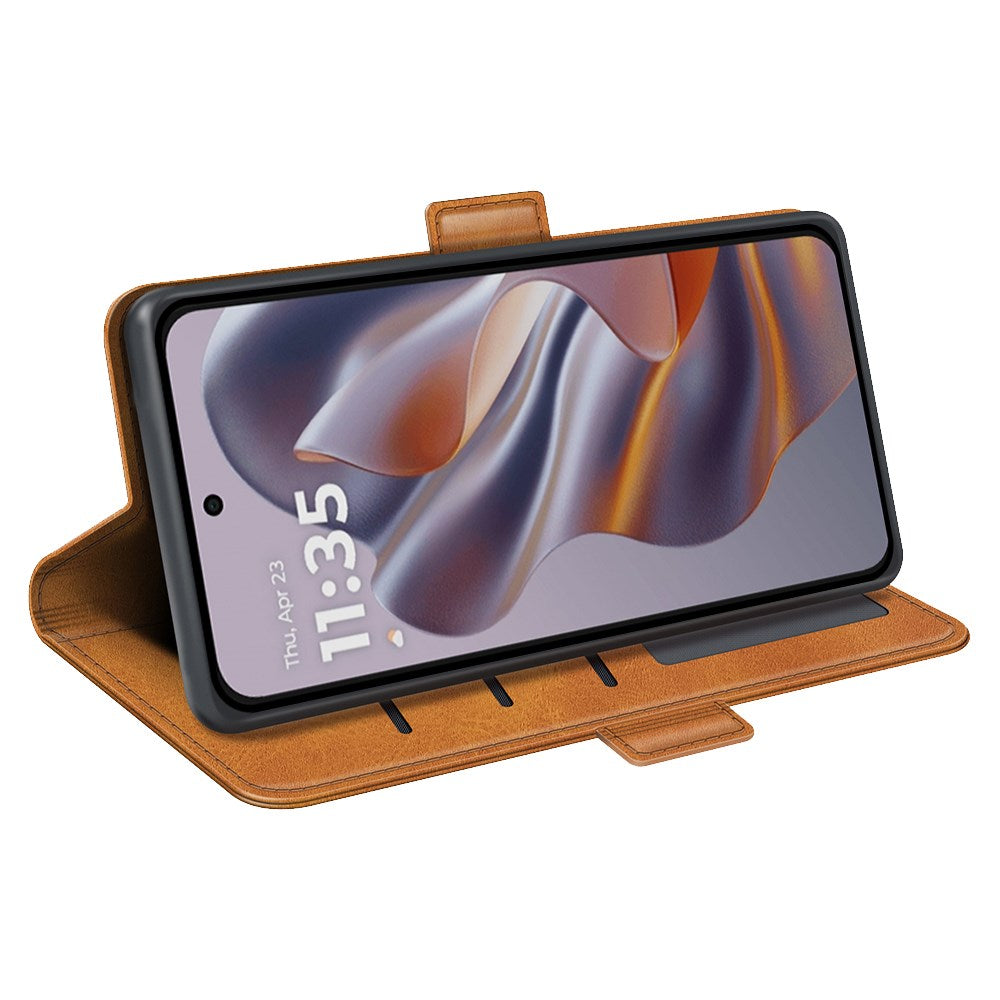 EIDERWOOD Motorola Edge 50 Neo Wallet Flip Leather Cover m. Lommebok - Gul