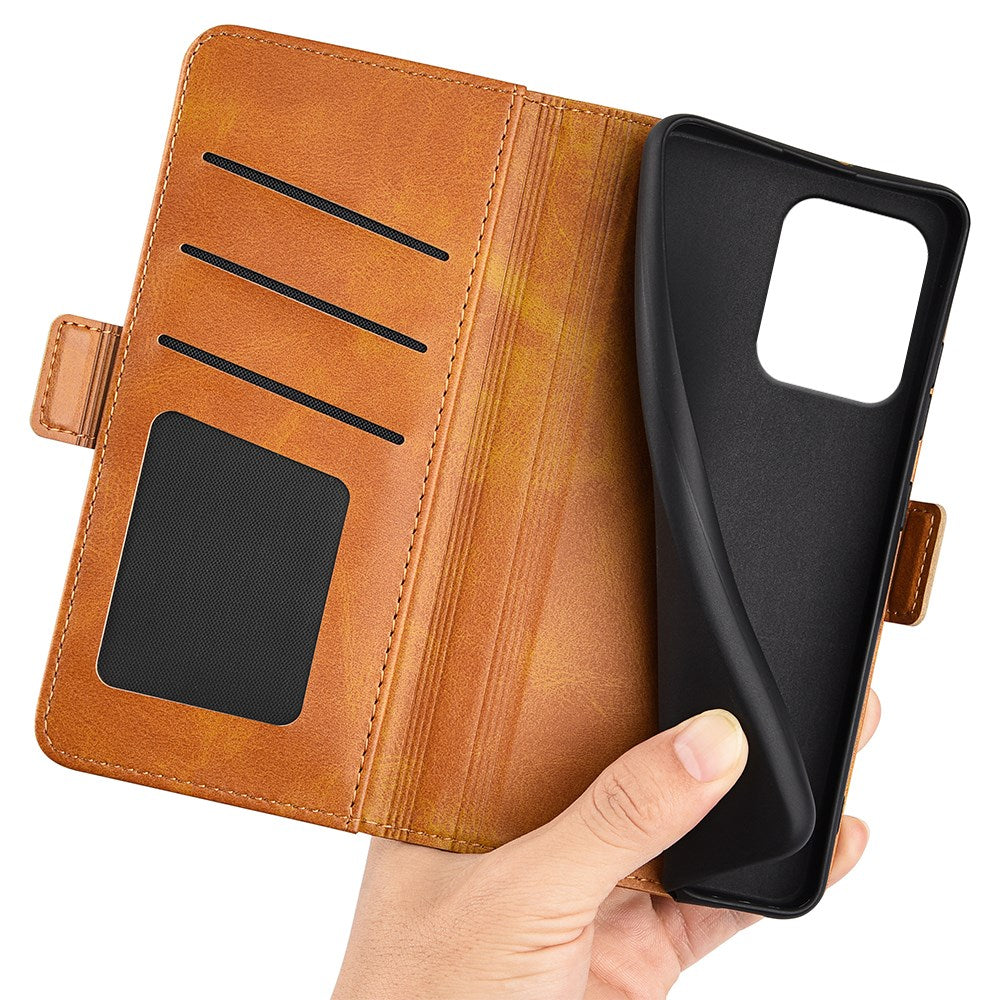 EIDERWOOD Motorola Edge 50 Neo Wallet Flip Leather Cover m. Lommebok - Gul