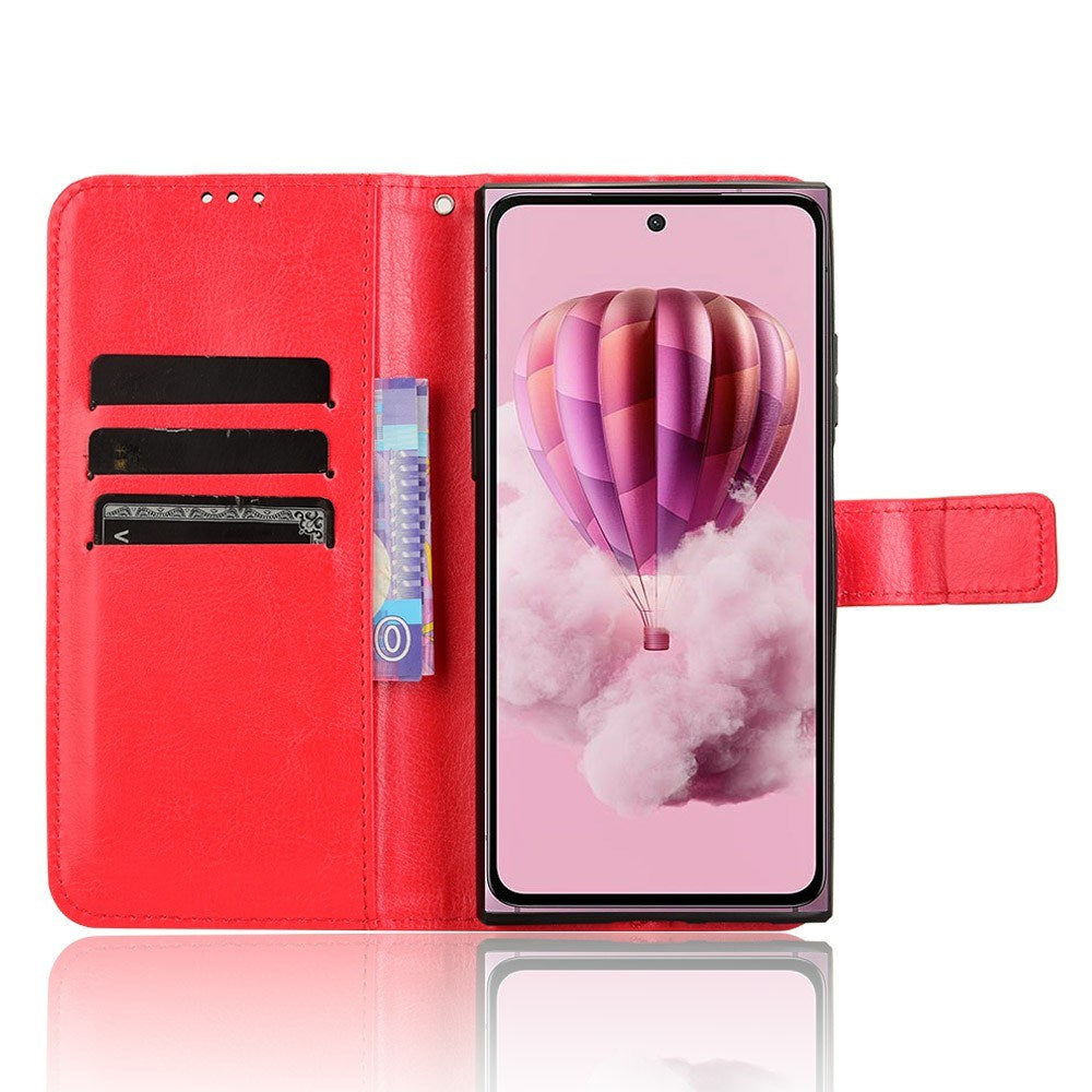 EIDERWOOD HMD Skyline Flip Cover i kunstskinn m. Kortholder &amp; Standfunksjon - Rød