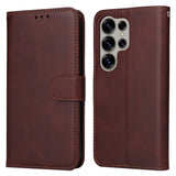 Samsung Galaxy S25 Ultra - EIDERWOOD Vegan Leather Flip Cover - Brun