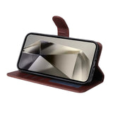 Samsung Galaxy S25 Ultra - EIDERWOOD Vegan Leather Flip Cover - Brun