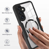 EIDERWOOD Samsung Galaxy S24 Bakdeksel - MagSafe kompatibel - Svart / Gjennomsiktig