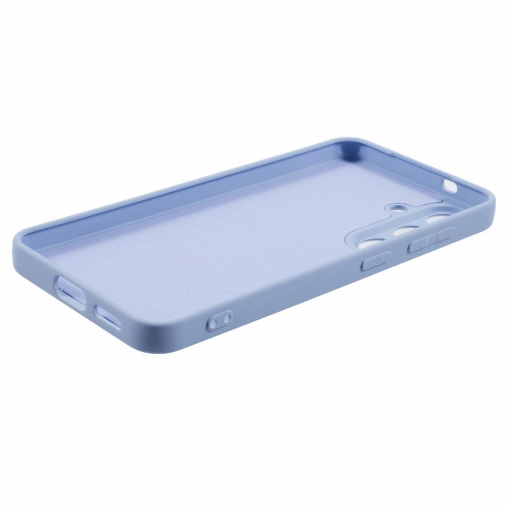 EIDERWOOD - Samsung Galaxy S25 mykt plastdeksel - Anti-ripebeskyttelse og fiberfôr - Lyseblå
