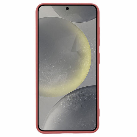 EIDERWOOD - Samsung Galaxy S25 Blødt Plast Cover - Anti-Ridse Beskyttelse og Fiberforing - Koralrød