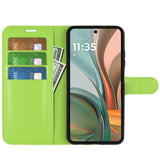 Motorola Moto G75 (5G) - EIDERWOOD Faux Leather Flip Cover m. Kortholder og stativfunksjon - Grønn
