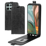 EIDERWOOD Motorola Moto G75 5G Etui med Kortlommer – Vertikal Flip Kunstlæder Cover - Sort