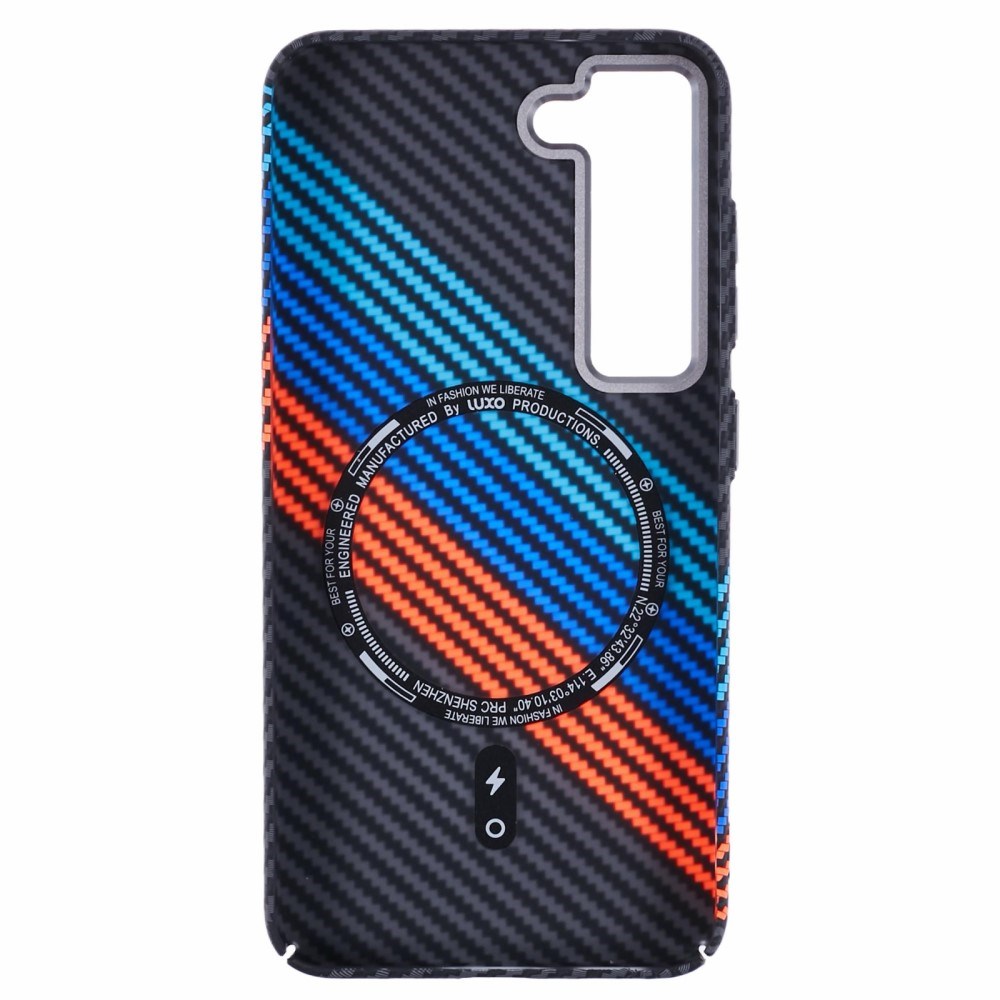 Samsung Galaxy S23 - EIDERWOOD Mønstret Carbon Cover - MagSafe Kompatibel - Colorful Stripes