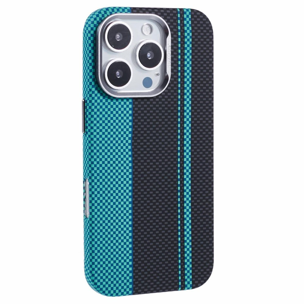 iPhone 16 Pro - EIDERWOOD Mønstret Carbon Cover - MagSafe Kompatibel - Blue/Black