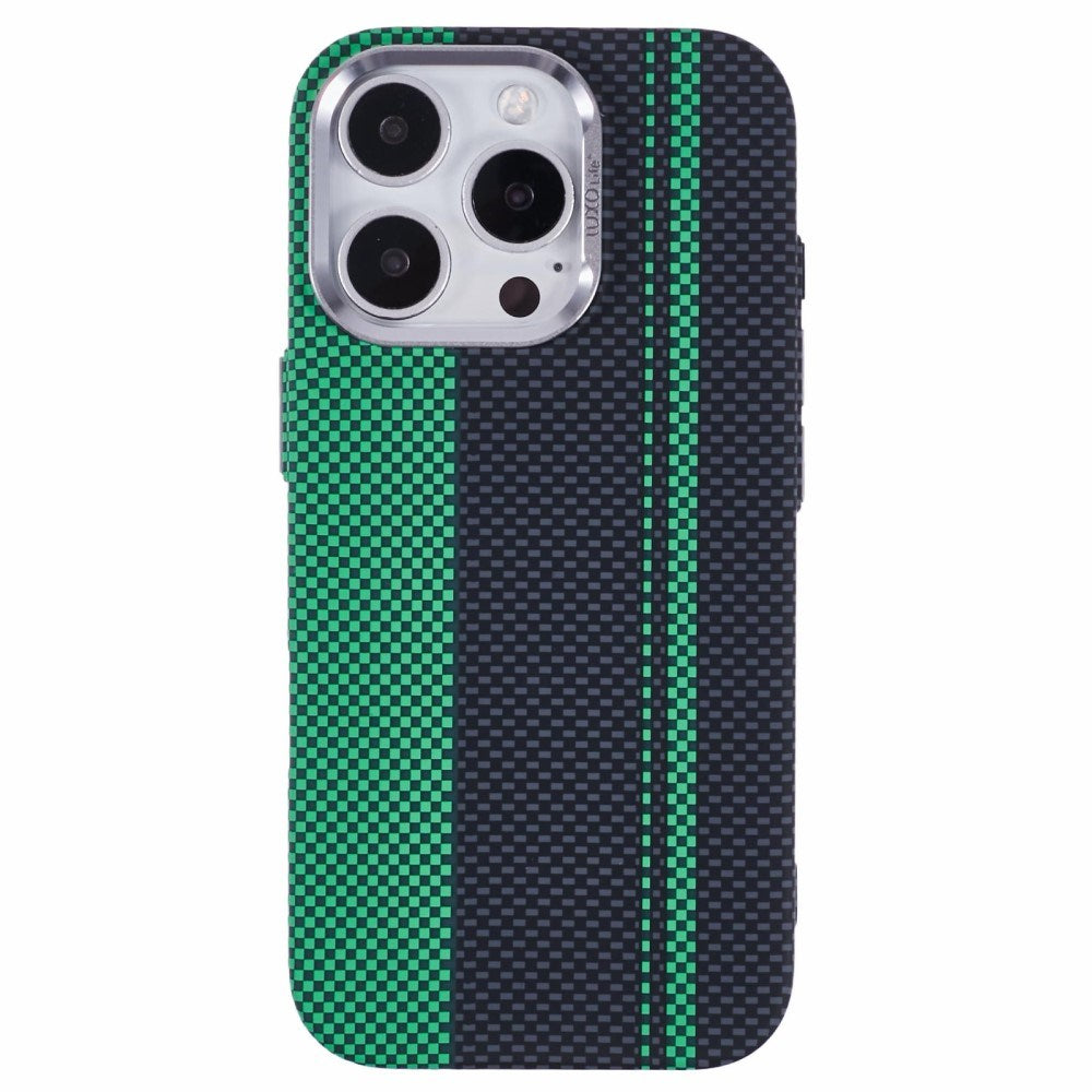 iPhone 16 Pro - EIDERWOOD Mønstret Carbon Cover - MagSafe Kompatibel - Green/Black