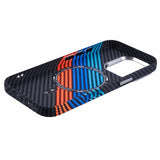iPhone 16 Pro - EIDERWOOD Mønstret Carbon Cover - MagSafe Kompatibel - Colorful Stripes