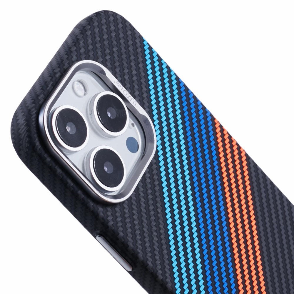 iPhone 16 Pro - EIDERWOOD Mønstret Carbon Cover - MagSafe Kompatibel - Colorful Stripes