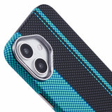 iPhone 16 - EIDERWOOD Mønstret Carbon Cover - MagSafe Kompatibel - Blue/Black