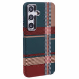 Samsung Galaxy S24 - EIDERWOOD-mønstret karbondeksel - MagSafe-kompatibel - Lett rutete mønster