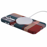 Samsung Galaxy S24 - EIDERWOOD-mønstret karbondeksel - MagSafe-kompatibel - Lett rutete mønster