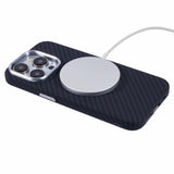 iPhone 15 Pro - EIDERWOOD Mønstret karbondeksel - MagSafe-kompatibel - Svart