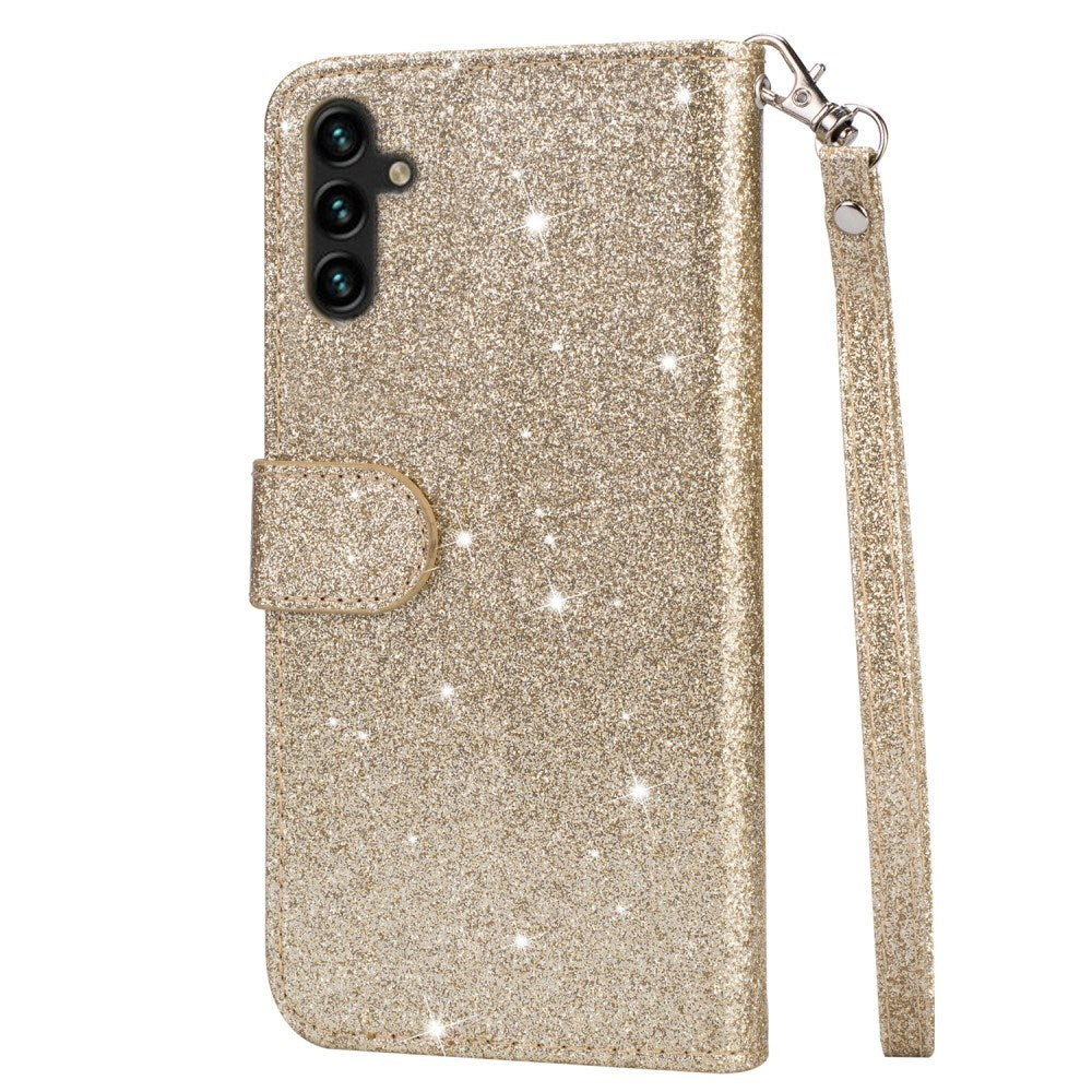 Samsung Galaxy S25 - EIDERWOOD - Glimmer Flip Cover m. Lynlåslomme & Ståfunktion - Guld