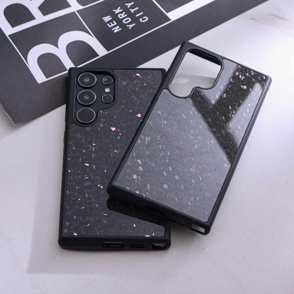 EIDERWOOD Samsung Galaxy S24 Ultra Carbon Cover m. Skridsikker Kant - MagSafe Kompatibelt - Sort