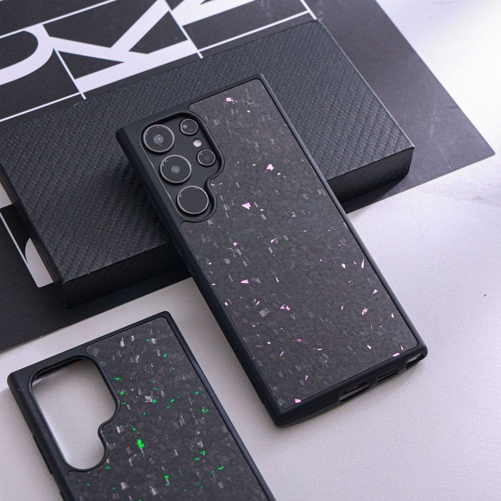 EIDERWOOD Samsung Galaxy S24 Ultra Carbon Cover m. Skridsikker Kant - MagSafe Kompatibelt - Sort