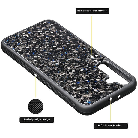 EIDERWOOD Samsung Galaxy S24 Carbon Cover m. Non-Slip Edge - MagSafe-kompatibel - Svart