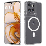 EIDERWOOD Motorola Edge 50 Neo / Thinkphone 25 Hybrid plastbakdeksel - MagSafe-kompatibel - Gjennomsiktig / Hvit