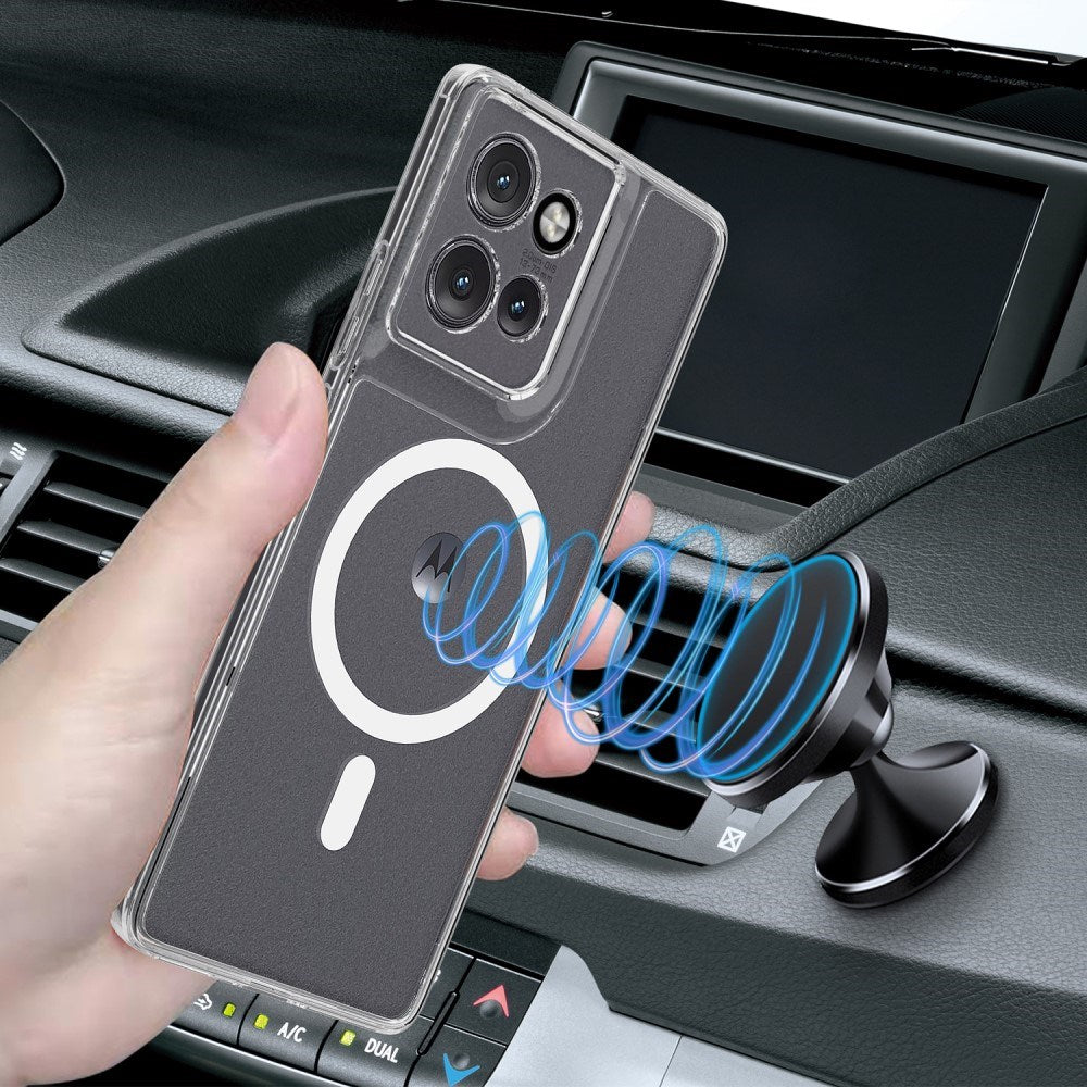 EIDERWOOD Motorola Edge 50 Neo / Thinkphone 25 Hybrid plastbakdeksel - MagSafe-kompatibel - Gjennomsiktig / Hvit