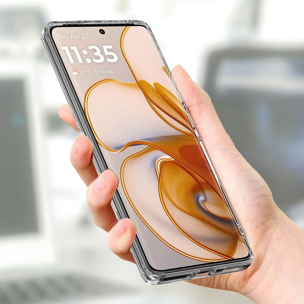 EIDERWOOD Motorola Edge 50 Neo / Thinkphone 25 Hybrid plastbakdeksel - MagSafe-kompatibel - Gjennomsiktig / Hvit