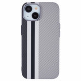 iPhone 14 - EIDERWOOD Mønstret Carbon Cover - MagSafe Kompatibel - Grey Stripes