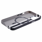 iPhone 14 - EIDERWOOD Mønstret Carbon Cover - MagSafe Kompatibel - Grey Stripes