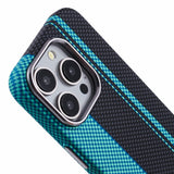 iPhone 12/12 Pro - EIDERWOOD Mønstret Carbon Cover - MagSafe Kompatibel - Blue/Black