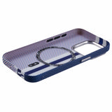 iPhone 12/12 Pro - EIDERWOOD Mønstret Carbon Cover - MagSafe Kompatibel - Blue Stripes