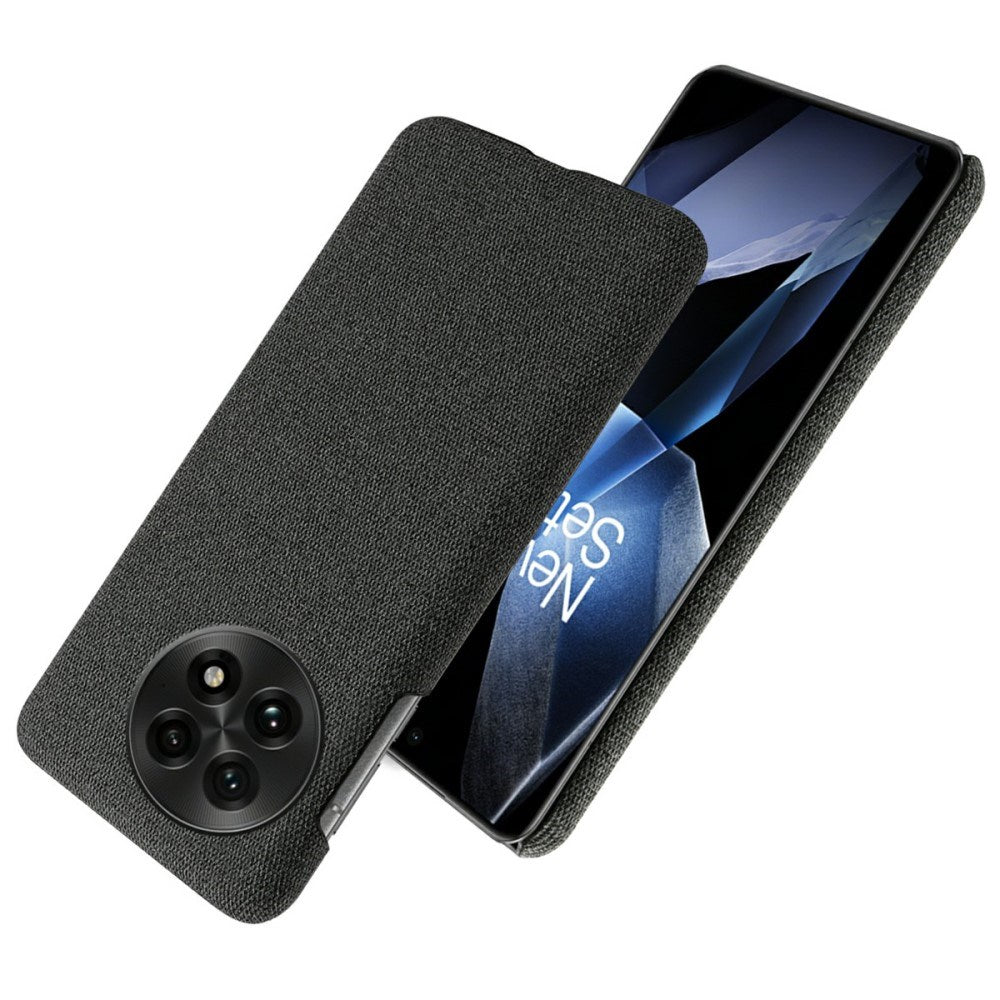 OnePlus 13 - EIDERWOOD Stoffdekket plastdeksel - Svart