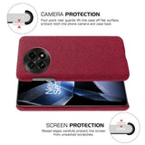 OnePlus 13 - EIDERWOOD Stoffdekket plastdeksel - Rød