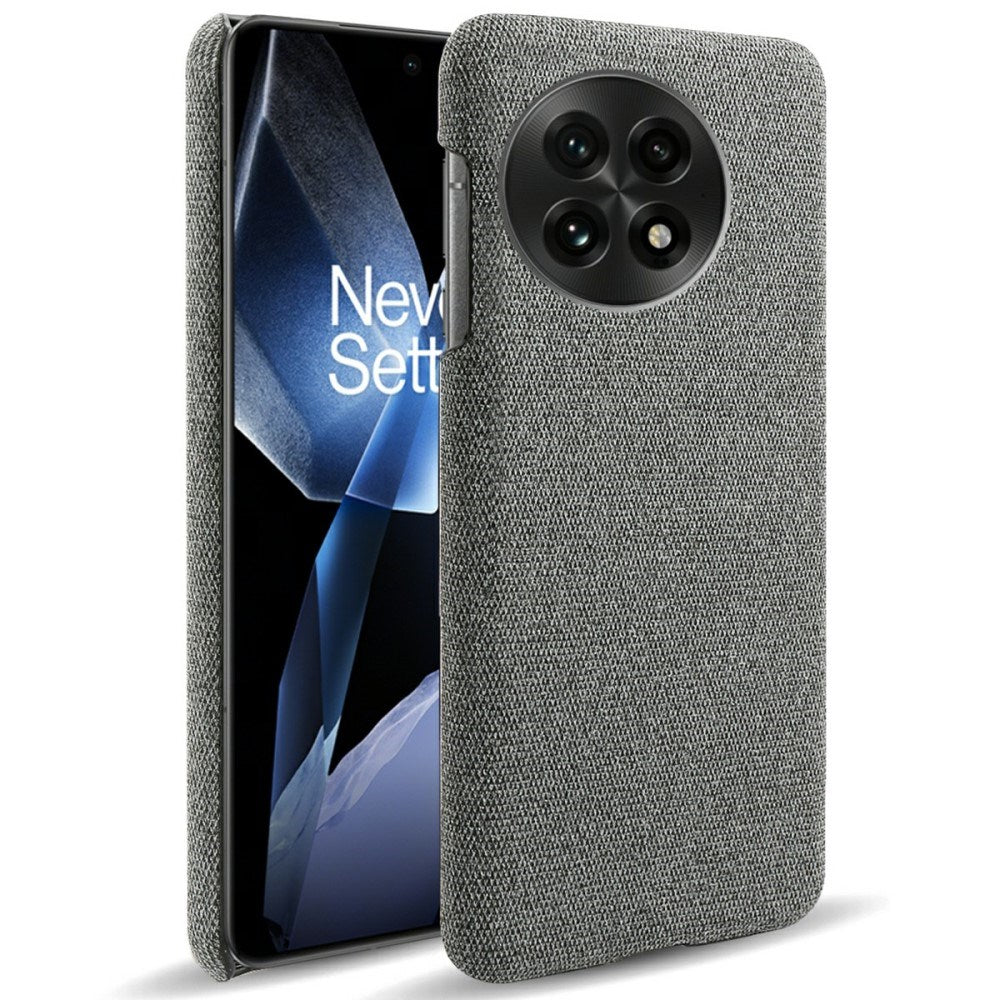OnePlus 13 - EIDERWOOD stoffdekket plastdeksel - mørkegrå