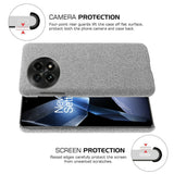 OnePlus 13 - EIDERWOOD Stoffdekket plastdeksel - Lys grå