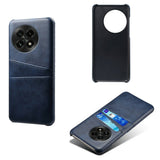 OnePlus 13 - EIDERWOOD imitert skinndeksel m. Innebygd kortholder - blå