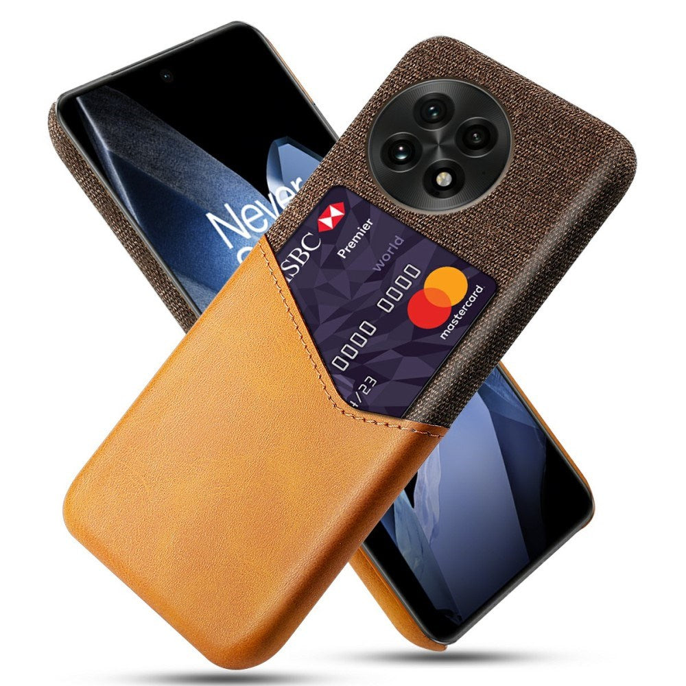 EIDERWOOD - OnePlus deksel i kunstskinn med kortlomme - oransje