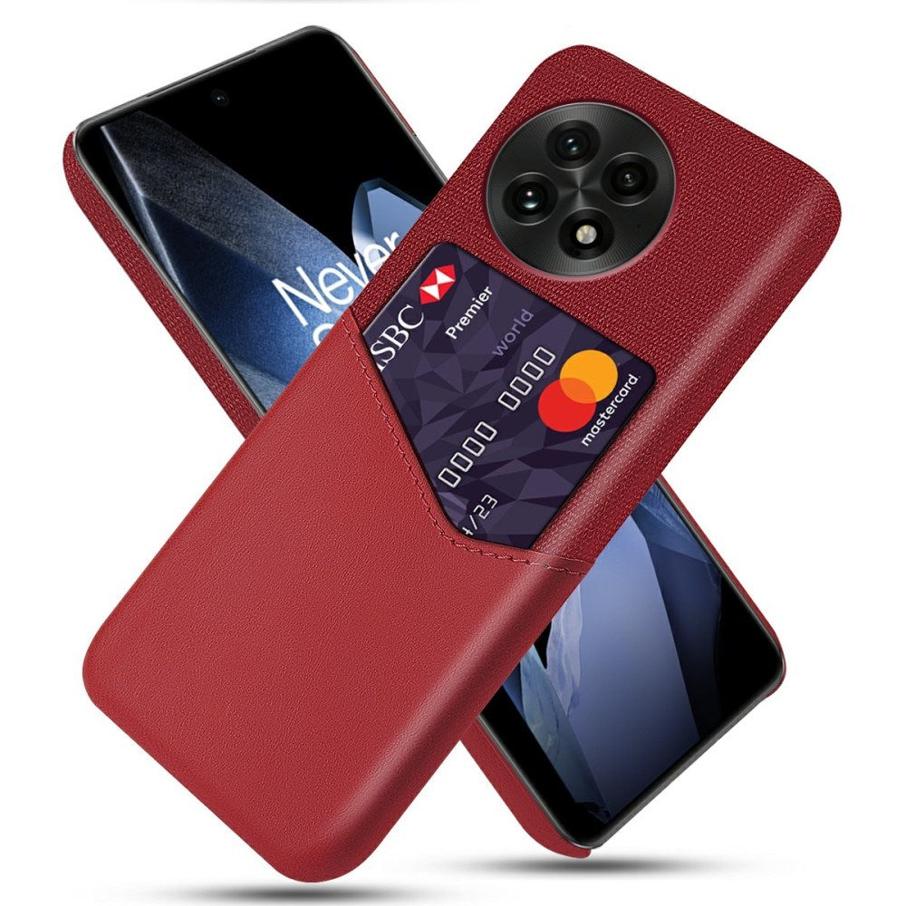 EIDERWOOD - OnePlus deksel i kunstskinn med kortlomme - Rød