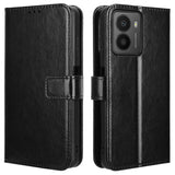 HMD Fusion / Fusion X1 - EIDERWOOD Kunstlæder Flip Cover m. Strop - Sort