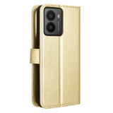 HMD Fusion / Fusion X1 - EIDERWOOD Kunstlæder Flip Cover m. Strop - Guld