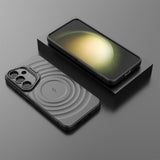 Samsung Galaxy S25+ (Plus) - EIDERWOOD Fleksibelt Plastik Cover m. Tekstur & Kickstand - Sort