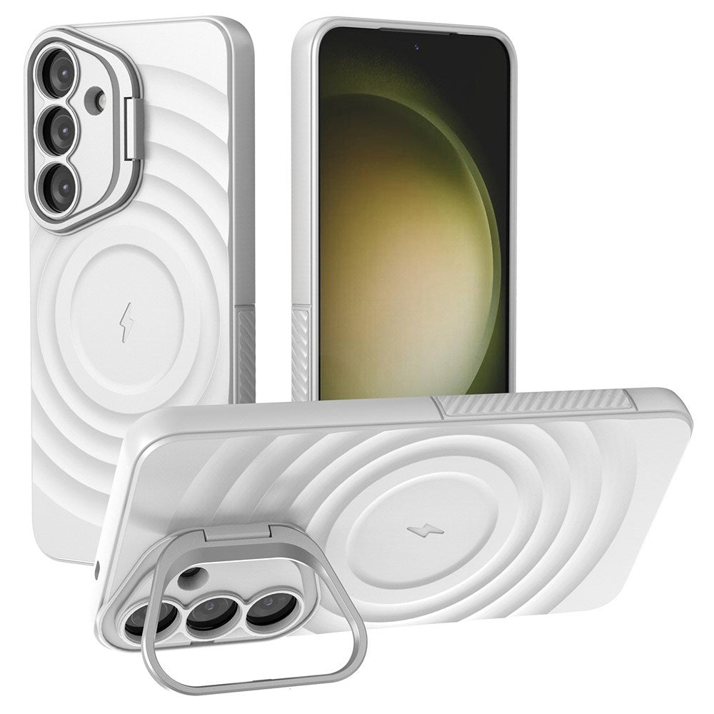 Samsung Galaxy S25+ (Plus) - EIDERWOOD fleksibelt plastdeksel m. Tekstur og støtte - Hvit